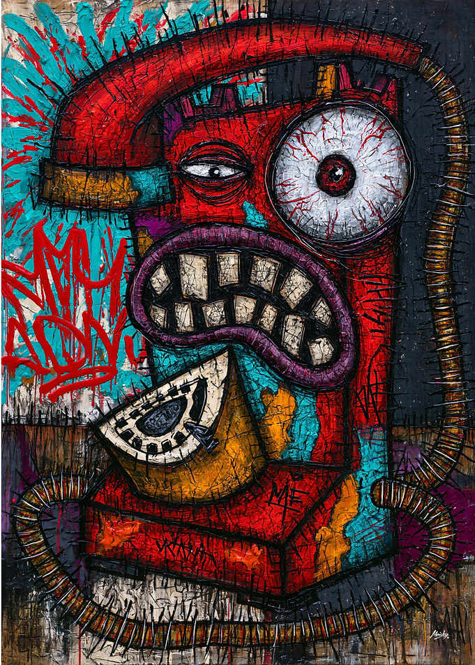 The Last Red Telephone - Grotesque Rotary Phone