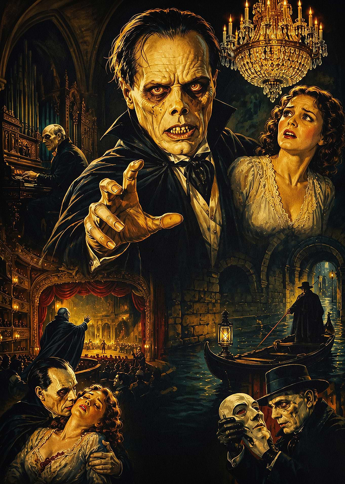 Phantom Opera Gothic Vintage Art