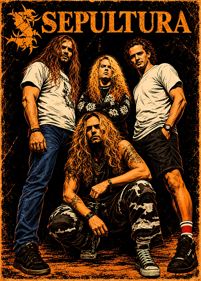 Sepultura Band Vintage Style Poster