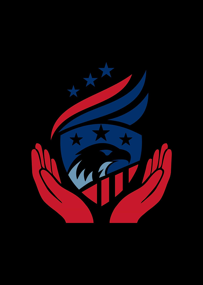 Patriotic Eagle Shield Logo