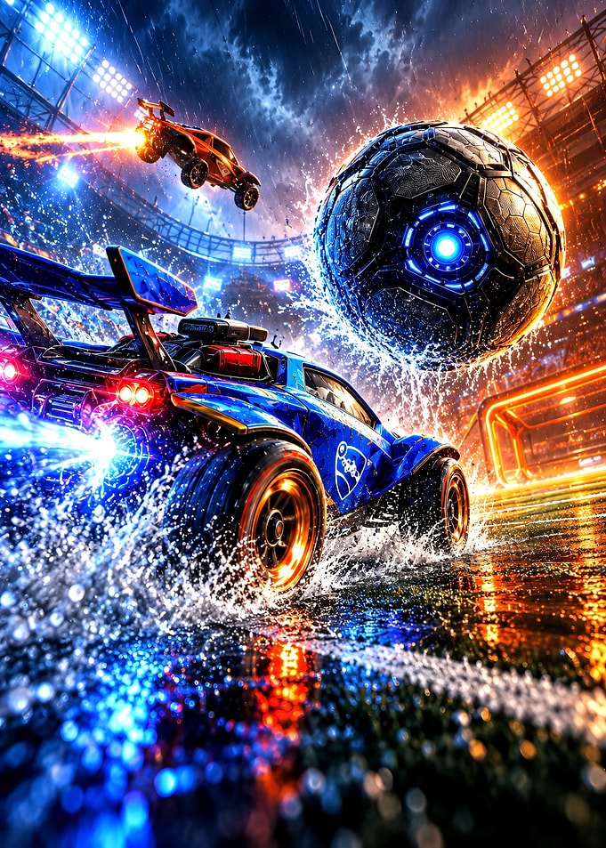 Rocket League High-Octane Soccer Match
