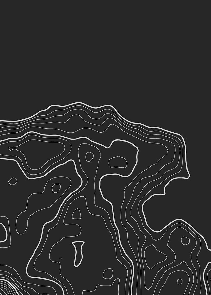 Minimalist Topographic Map Contour Lines