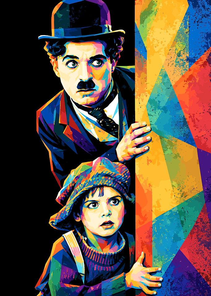 Charlie Chaplin and The Kid Pop Art