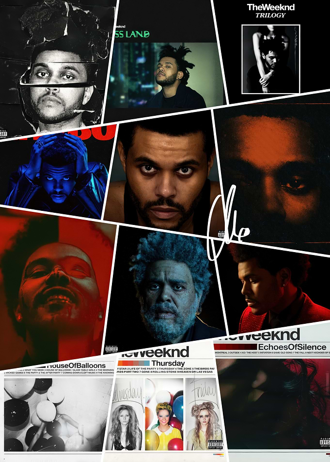 The Weeknd Album Collage Poster