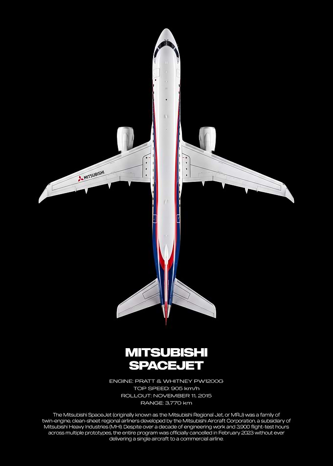 Mitsubishi SpaceJet Technical Poster