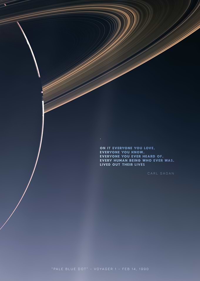Pale Blue Dot Carl Sagan Poster