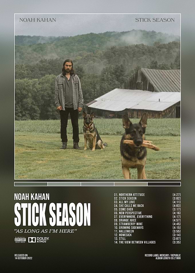 Noah Kahan Stick Season Album Poster
