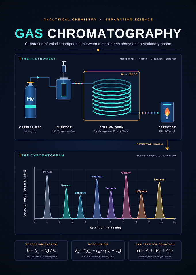 Gas Chromatography Scientific Infographic Poster