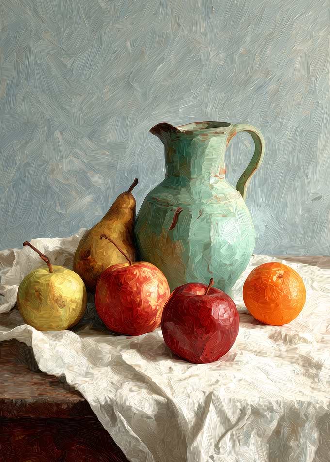 Still Life with Fruit and Pitcher
