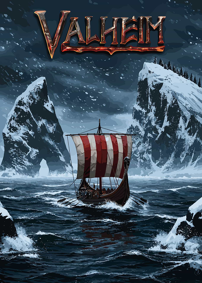 Valheim Viking Longship at Sea