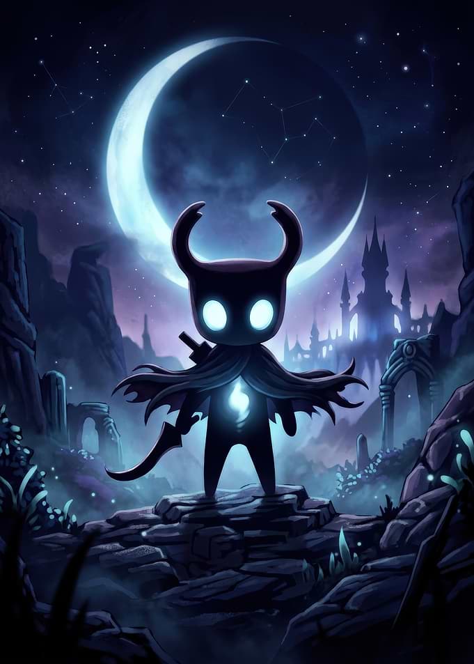 The Knight from Hollow Knight game art