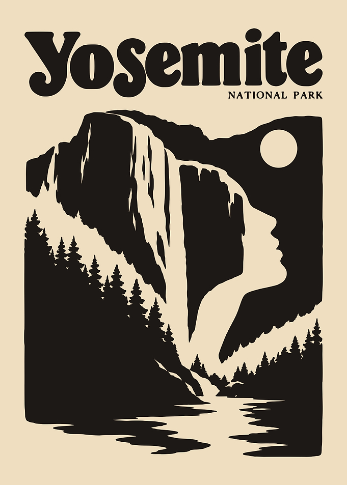 Yosemite National Park Minimalist Poster