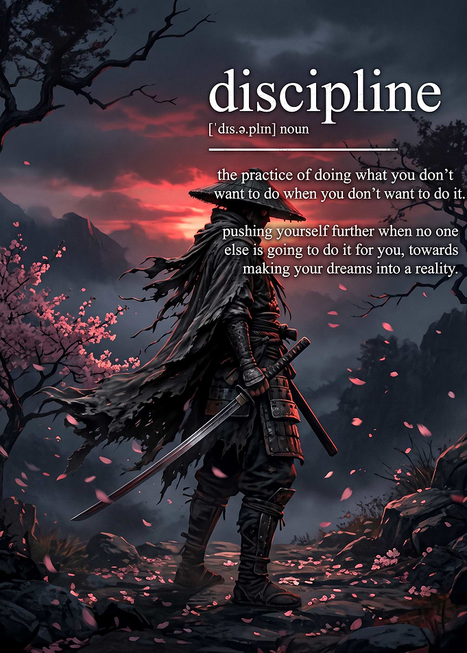 Samurai Discipline Inspirational Poster