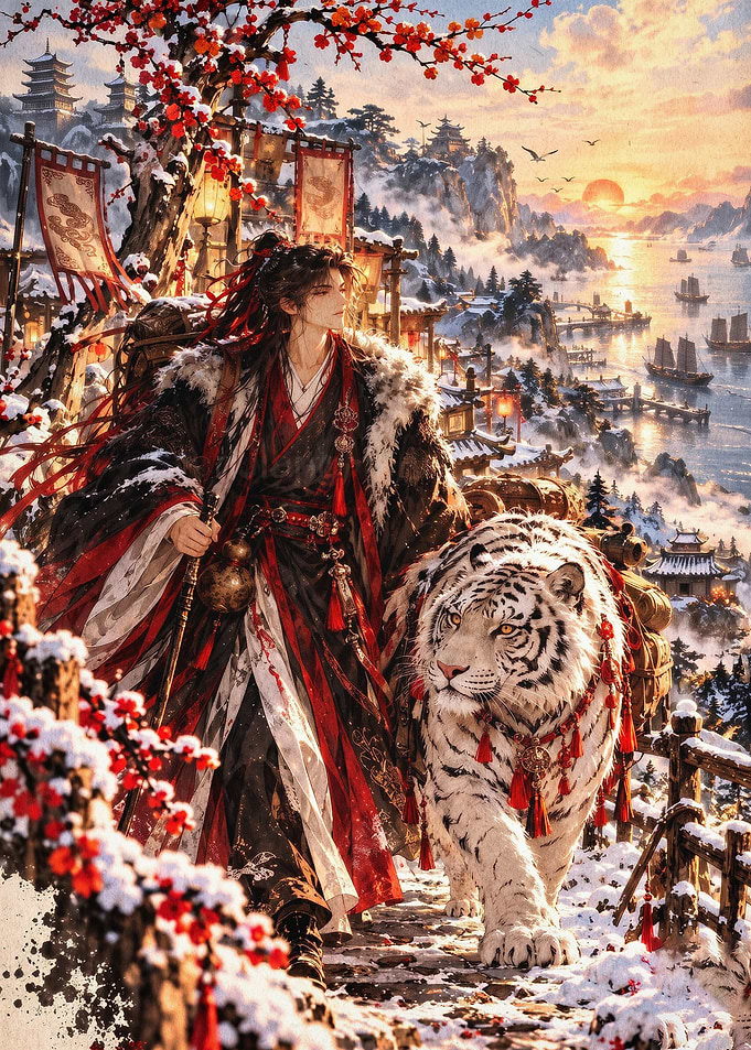 Asian Warrior Tiger Fantasy Art