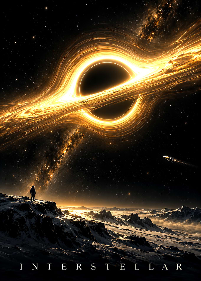 Interstellar Black Hole Movie Poster