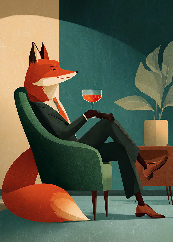 Sophisticated Fox in a Suit