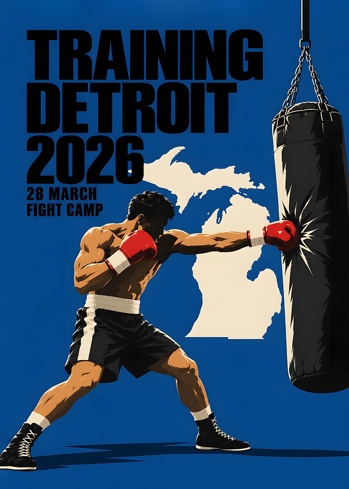 Detroit Boxing Training Heavy Bag Poster