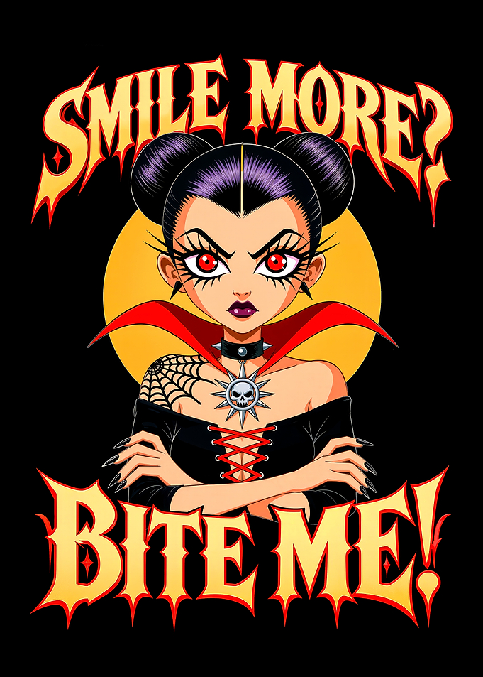 Smile More? Bite Me! Vampire Girl