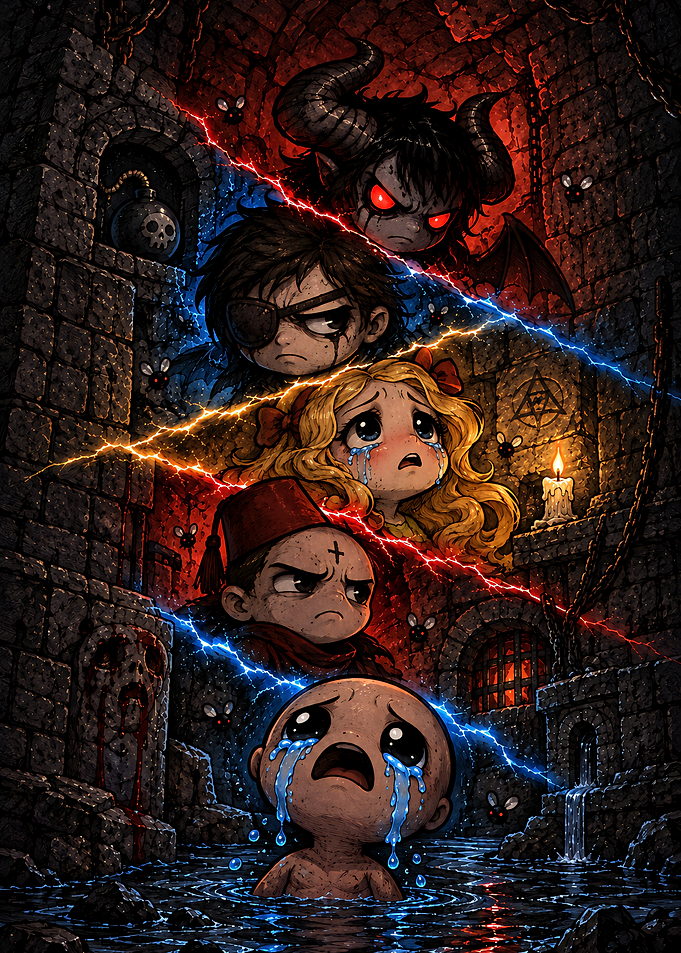 The Binding of Isaac Dungeon Poster
