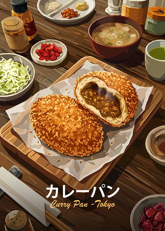 Delicious Japanese Curry Pan Meal