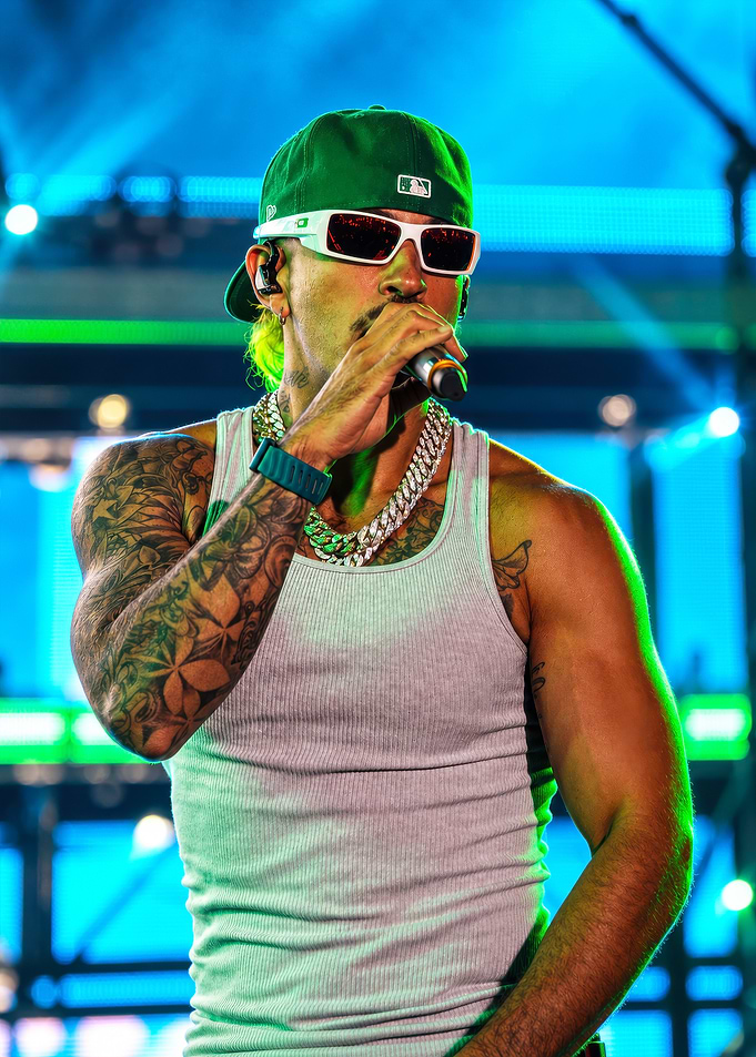 Rapper performing on stage