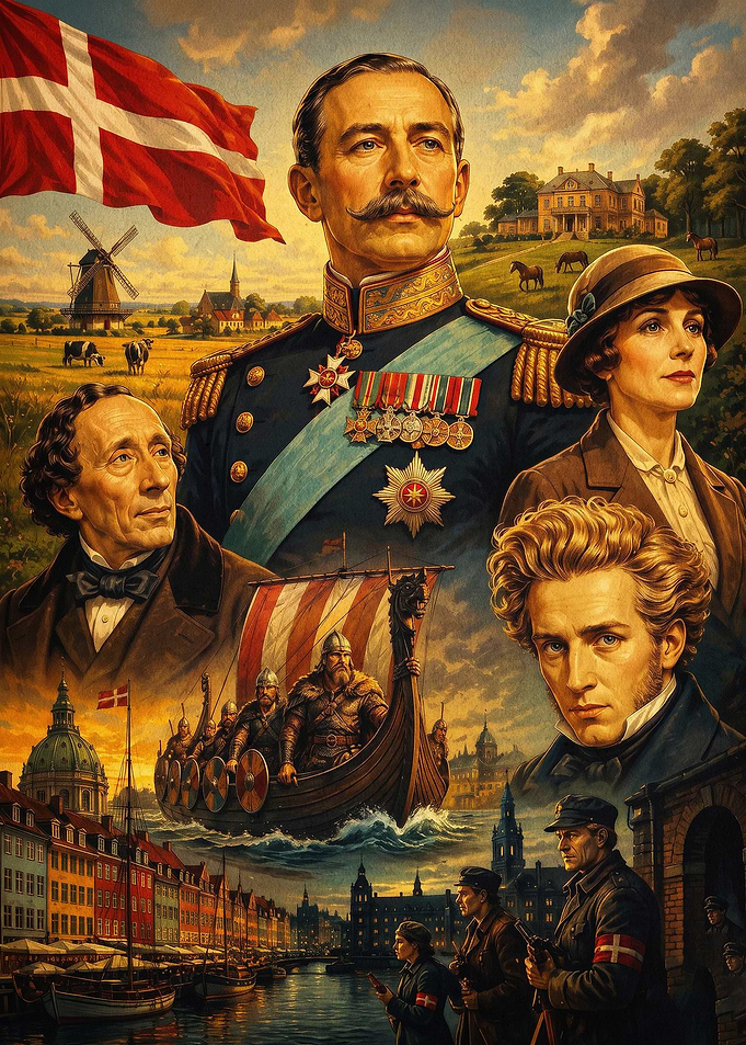 Denmark Heritage History Retro Art