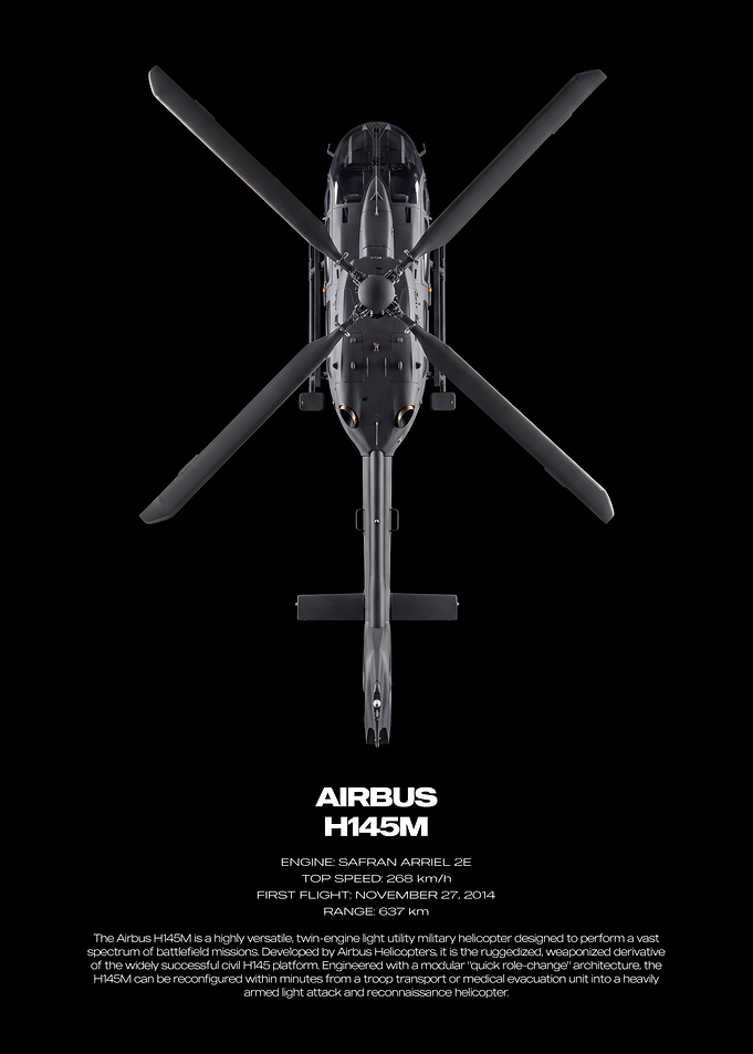 Airbus H145M Military Helicopter Poster