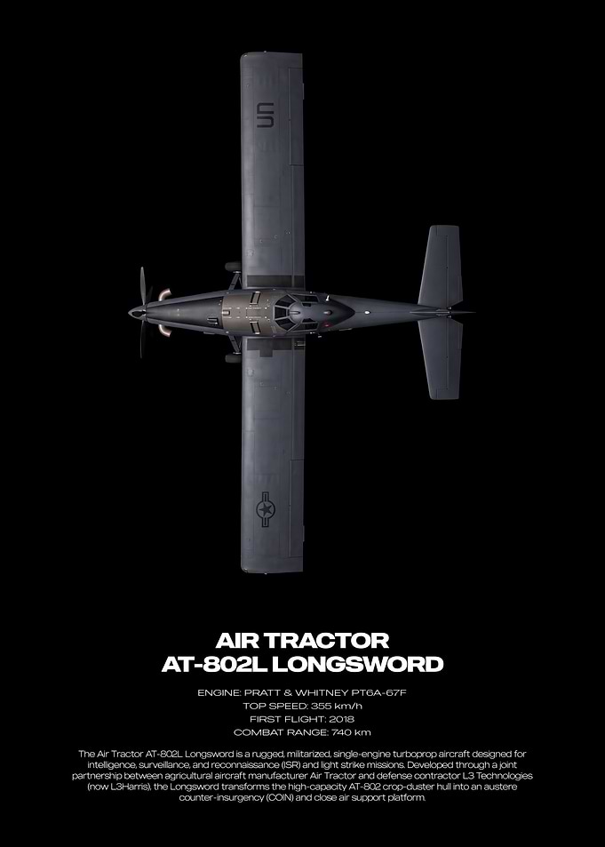 Air Tractor AT-802L Longsword Technical Poster