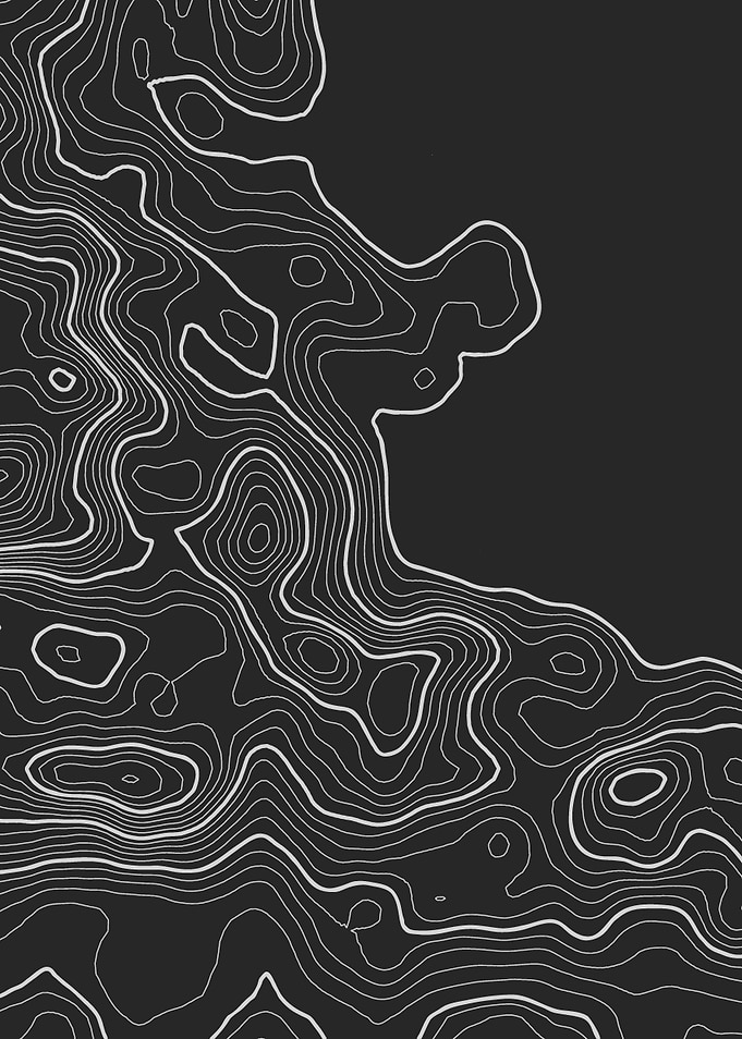 Minimalist Topographic Map Contour Lines