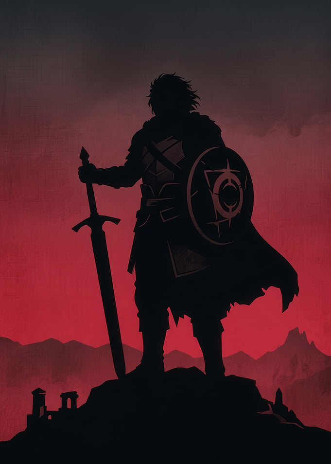 Silhouette of a Fantasy Warrior