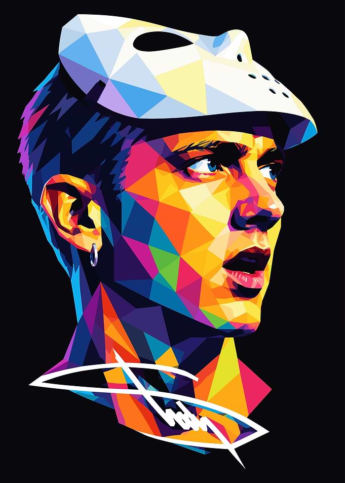 Eminem Low Poly Pop Art Portrait