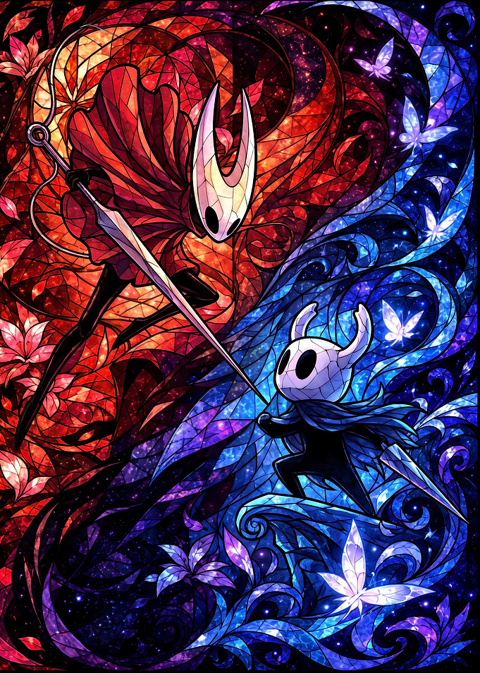 Hollow Knight Stained Glass Art