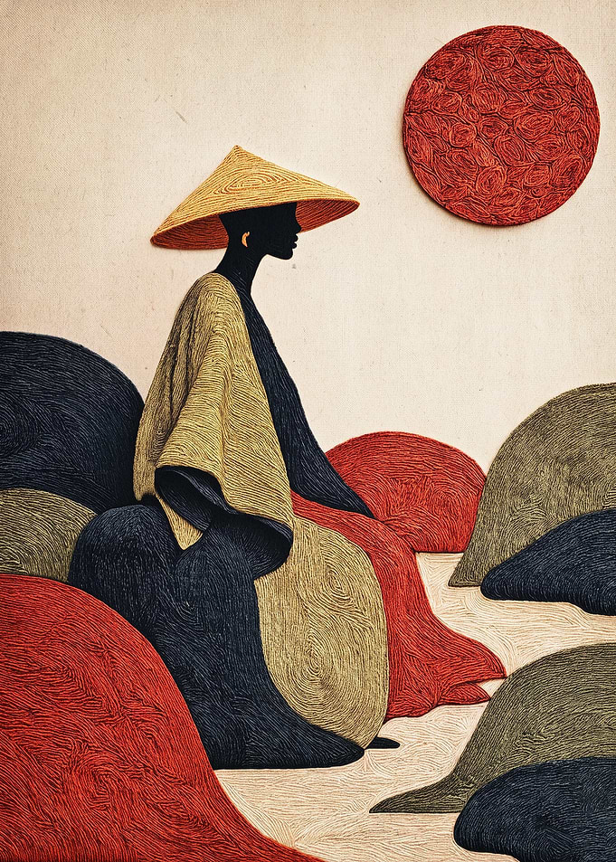 Asian Woman Minimalist Japan Art