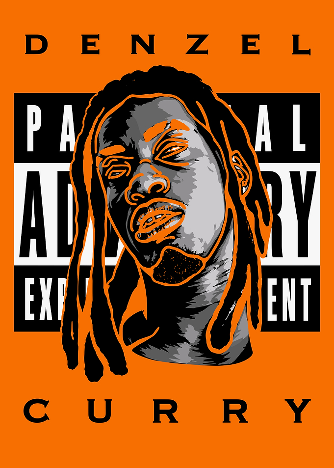 Denzel Curry Parental Advisory Graphic Poster