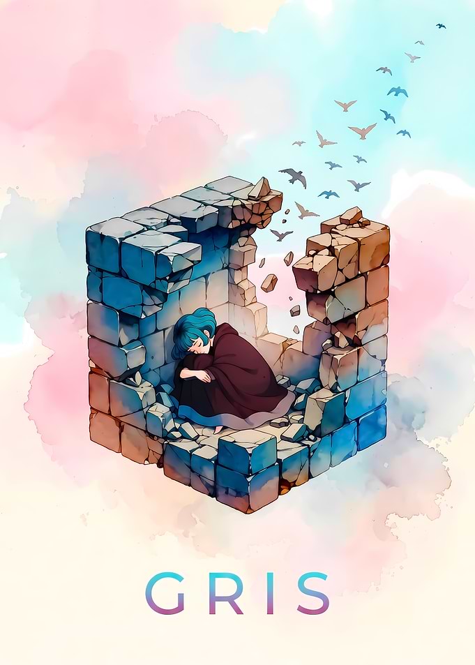 Gris Game Art Illustration