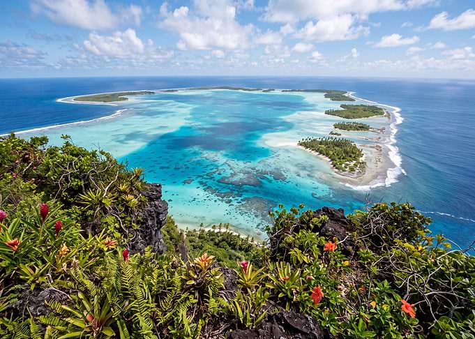 Tropical Lagoon from the Ridge