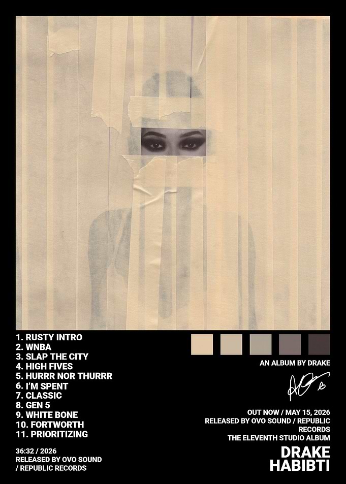 Drake Habibti Album Cover Poster