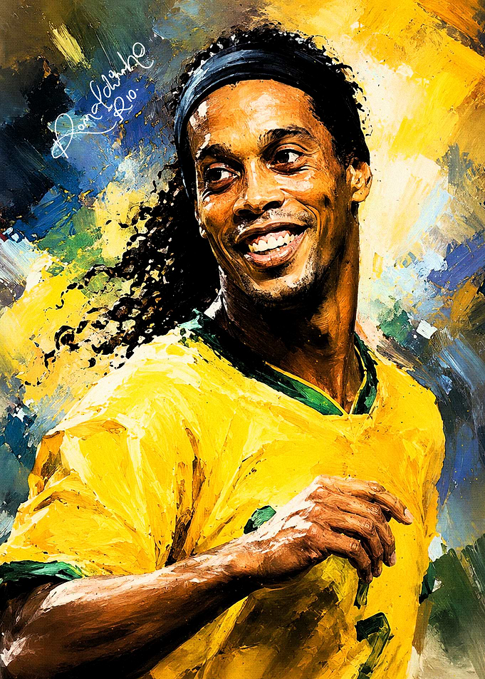 Ronaldinho Portrait Painting