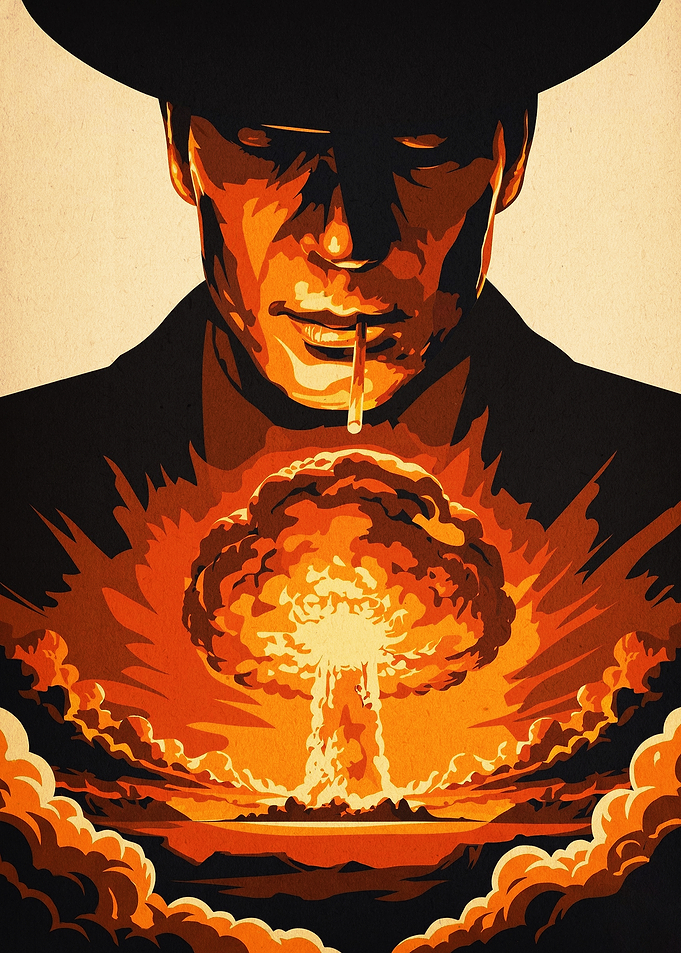 Cowboy Atomic Explosion Poster Art