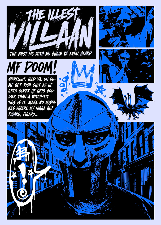 MF DOOM The Illest Villain Poster