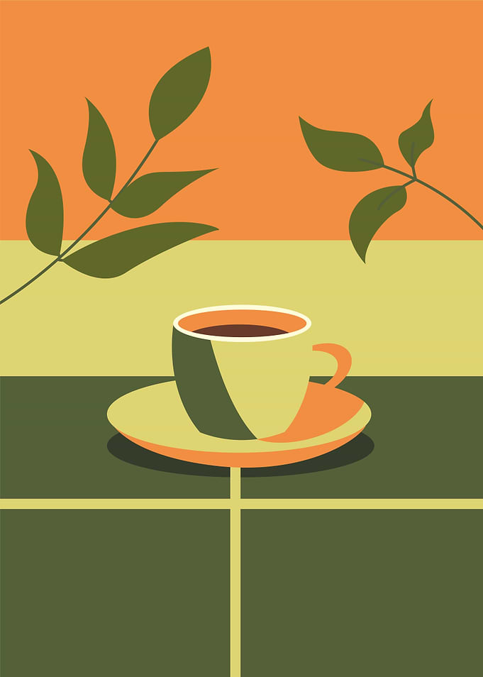 Minimalist Modern Coffee Cup Illustration