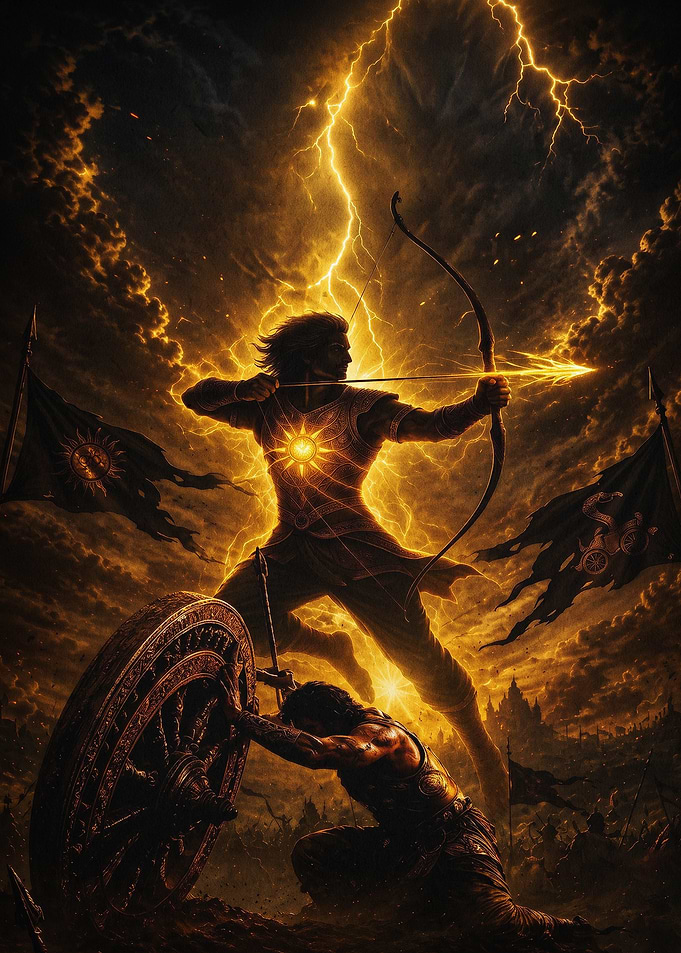 Karna Sun Archer Mythic Epic Poster
