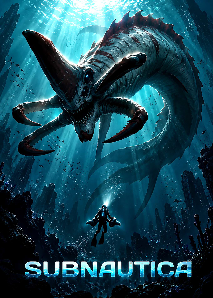 Subnautica Reaper Leviathan Underwater Encounter