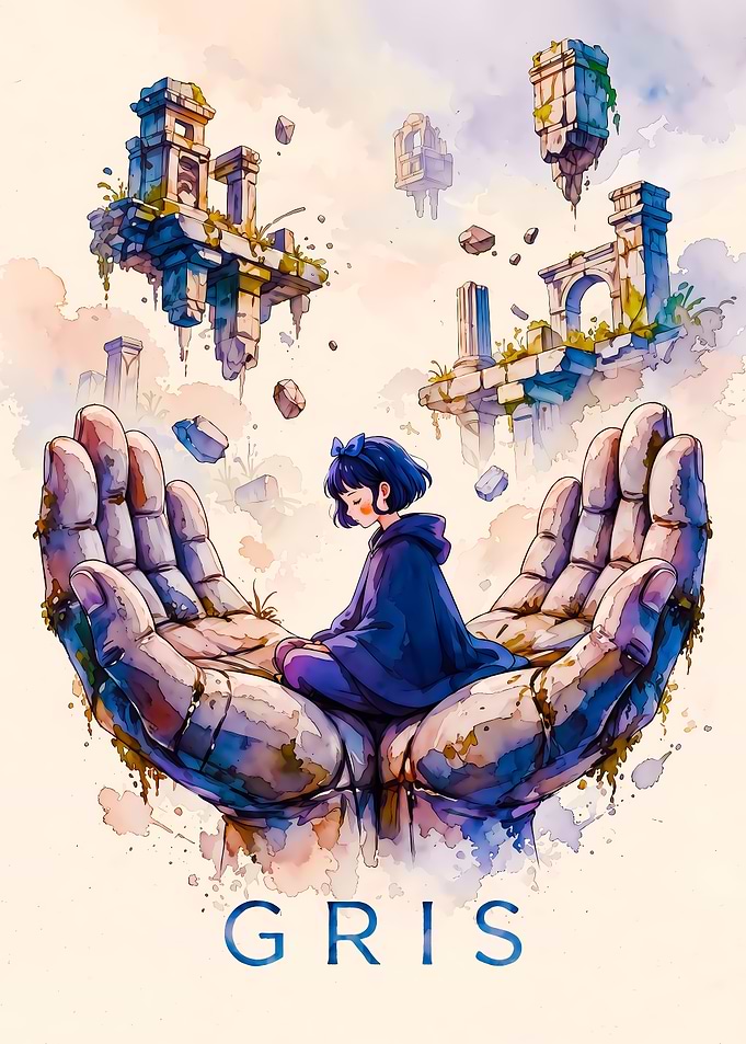 Gris Game Art Illustration