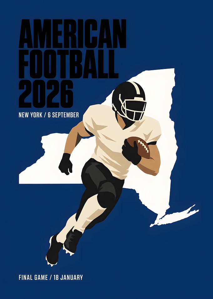 New York American Football Running Back Poster