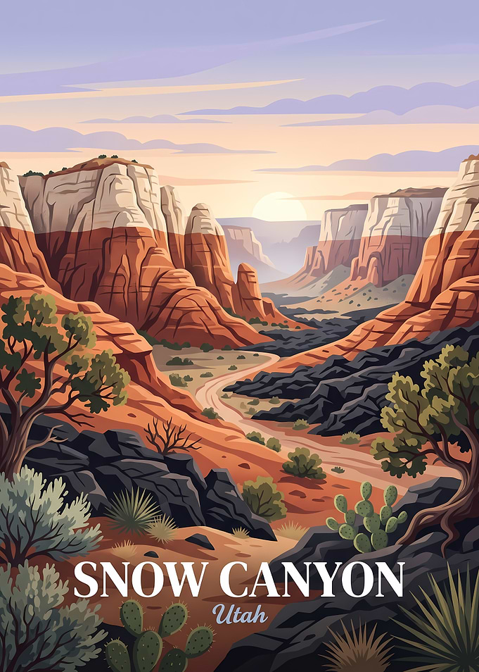 Snow Canyon State Park Utah Poster