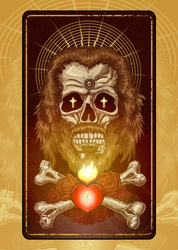 Sacred Heart Skull Jesus is Dead