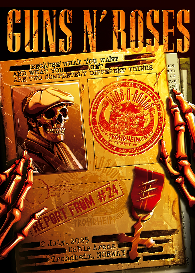 Guns N' Roses Trondheim Concert Poster