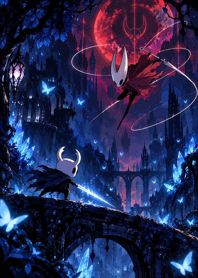 Hollow Knight and Hornet Battle