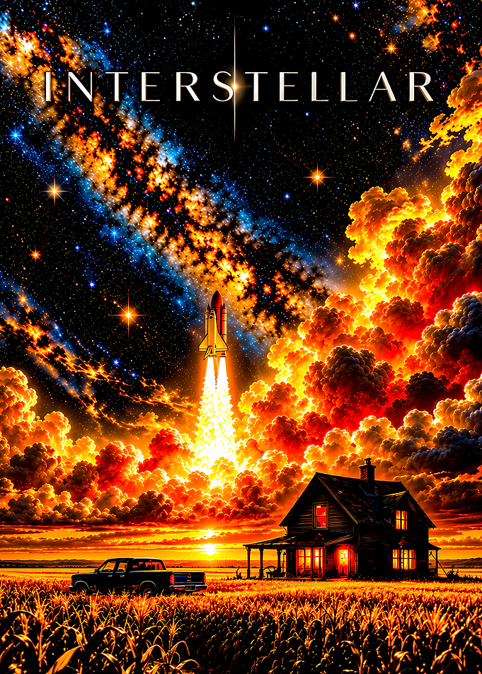 Interstellar Space Launch Movie Poster
